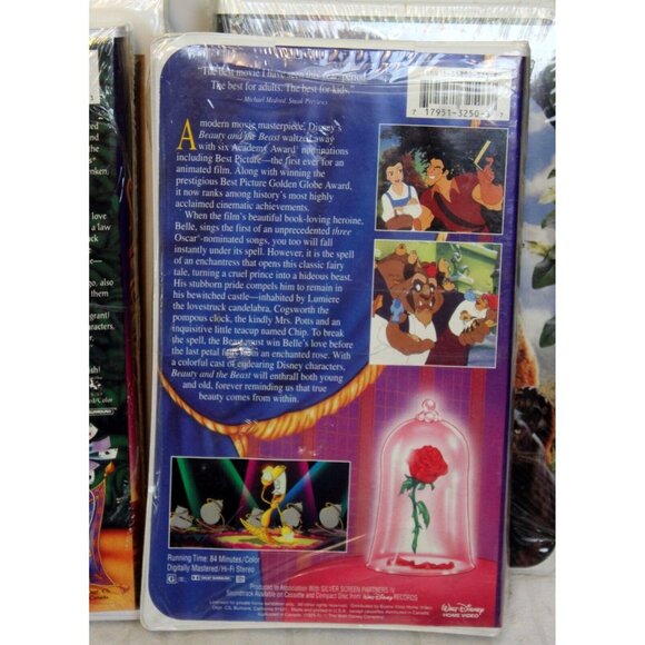 NEW VTG 4 Disney VHS Tape Movies Beauty Jungle Alice Aladdin Factory Sealed CC - Picture 7 of 10